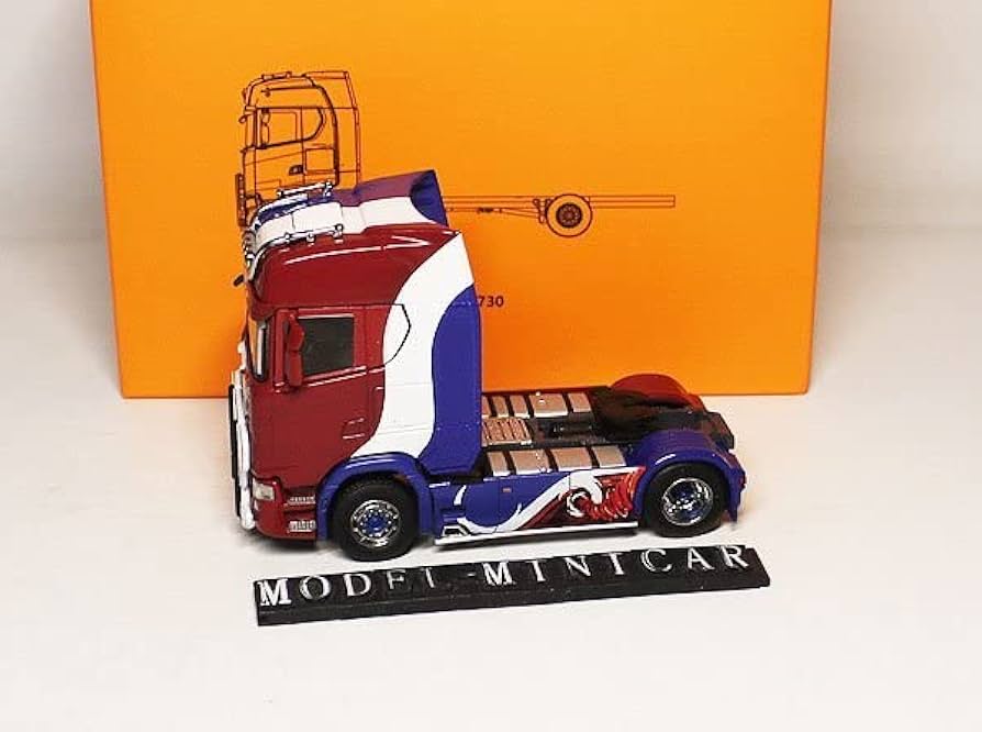 GCD 1/64 SCANIA S730 トラック ダブルデッキ レッド GCD 1/64 Scania S730 Enclosed Double Deck Gull Wing Tow